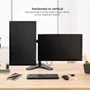 Tooq Soporte de Sobremesa para 2 Monitores DB1702TN-B Negro